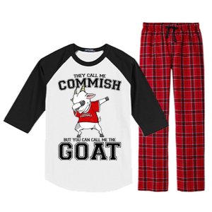 They Call Me Commish GOAT Raglan Sleeve Pajama Set