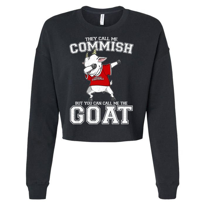They Call Me Commish GOAT Cropped Pullover Crew