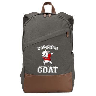 They Call Me Commish GOAT Cotton Canvas Backpack