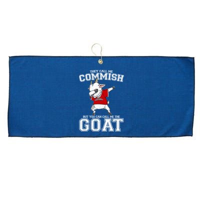 They Call Me Commish GOAT Large Microfiber Waffle Golf Towel