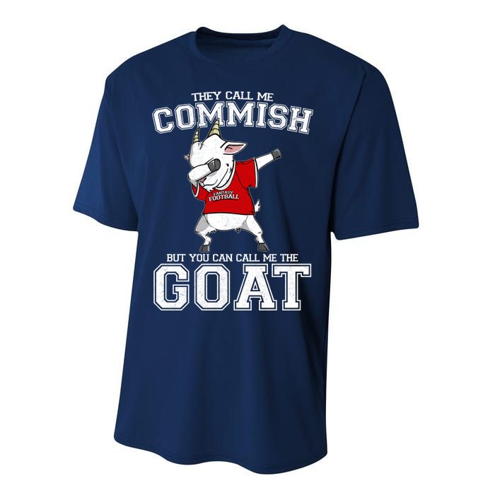 They Call Me Commish GOAT Performance Sprint T-Shirt