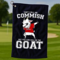 They Call Me Commish GOAT Golf Towel