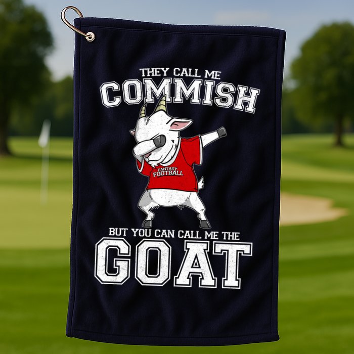 They Call Me Commish GOAT Golf Towel