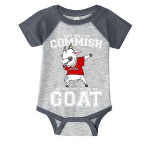 They Call Me Commish GOAT Infant Baby Jersey Bodysuit