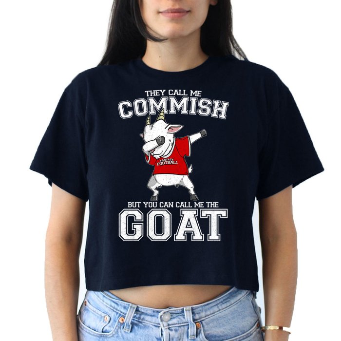 They Call Me Commish GOAT Crop Top