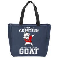 They Call Me Commish GOAT Zip Tote Bag