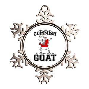 They Call Me Commish GOAT Metallic Star Ornament