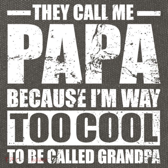 They Call Me Papa Because I'm Too Cool To Be Called Grandpa Cotton Canvas Backpack