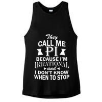 They Call Me PI Because I'm Irrational Ladies PosiCharge Tri-Blend Wicking Tank