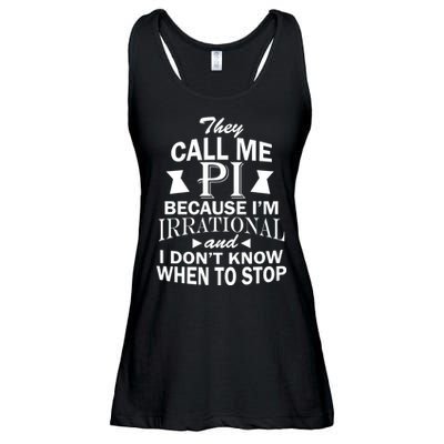 They Call Me PI Because I'm Irrational Ladies Essential Flowy Tank