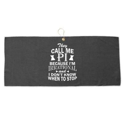 They Call Me PI Because I'm Irrational Large Microfiber Waffle Golf Towel