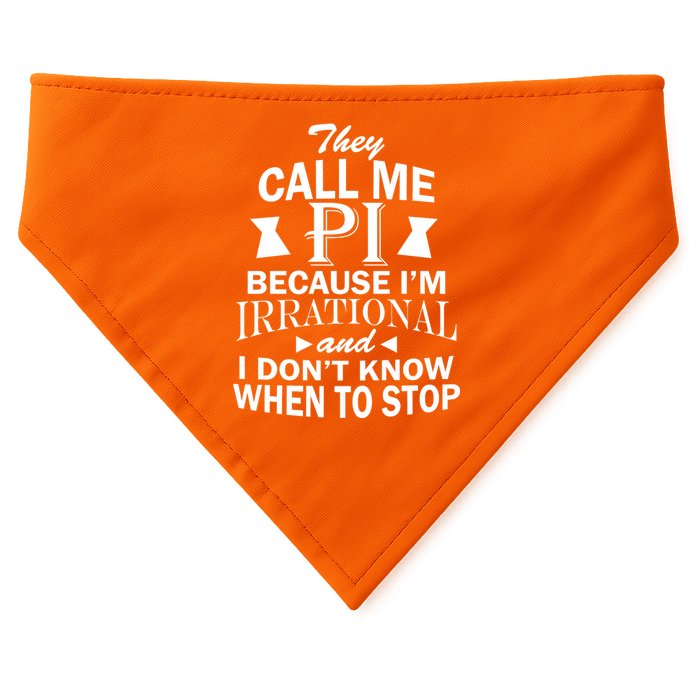 They Call Me PI Because I'm Irrational USA-Made Doggie Bandana