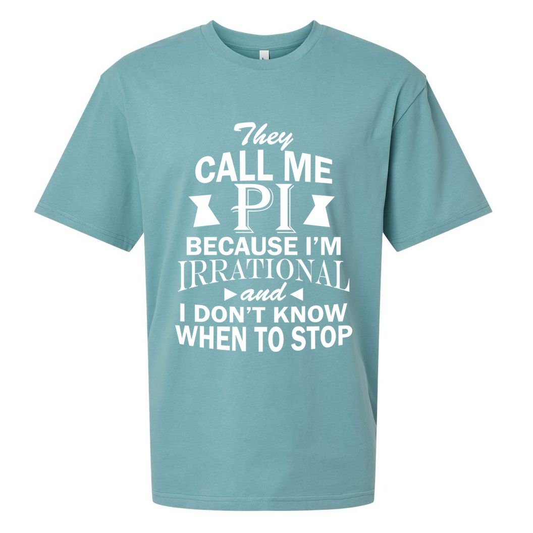 They Call Me PI Because I'm Irrational Sueded Cloud Jersey T-Shirt