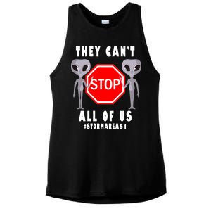 They Can't Stop All Of Us Aliens Storm Area 51 Ladies PosiCharge Tri-Blend Wicking Tank