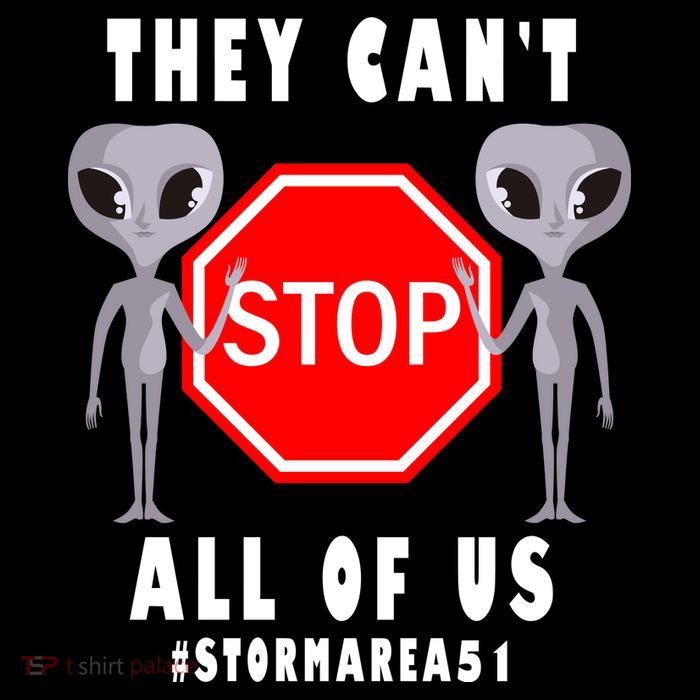 They Can't Stop All Of Us Aliens Storm Area 51 Drawstring Bag