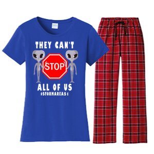 They Can't Stop All Of Us Aliens Storm Area 51 Women's Flannel Pajama Set