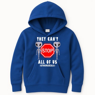 They Can't Stop All Of Us Aliens Storm Area 51 Kids Hoodie