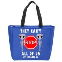 They Can't Stop All Of Us Aliens Storm Area 51 Zip Tote Bag