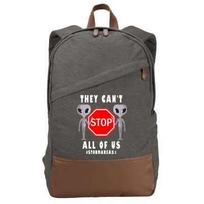 They Can't Stop All Of Us Aliens Storm Area 51 Cotton Canvas Backpack