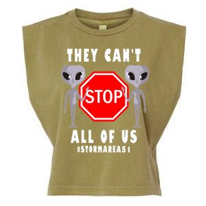 They Can't Stop All Of Us Aliens Storm Area 51 Garment-Dyed Women's Muscle Tee