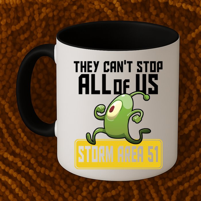 They Can't Stop Us All Storm Area 51 Alien Running Mug