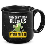 They Can't Stop Us All Storm Area 51 Alien Running 15oz Campfire Ceramic Mug
