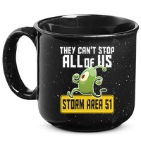 They Can't Stop Us All Storm Area 51 Alien Running 15oz Campfire Ceramic Mug