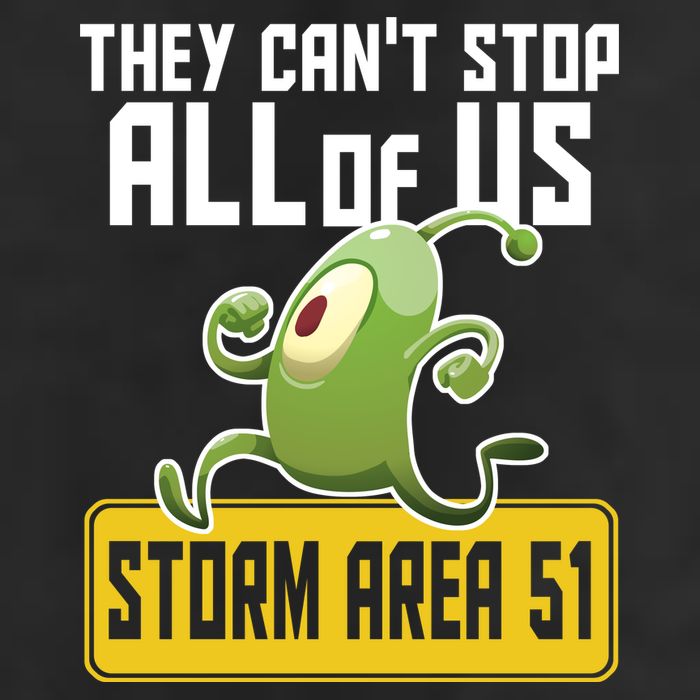 They Can't Stop Us All Storm Area 51 Alien Running Crop Fleece Hoodie