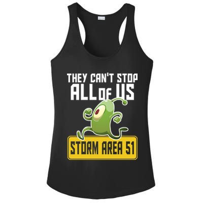 They Can't Stop Us All Storm Area 51 Alien Running Ladies PosiCharge Competitor Racerback Tank
