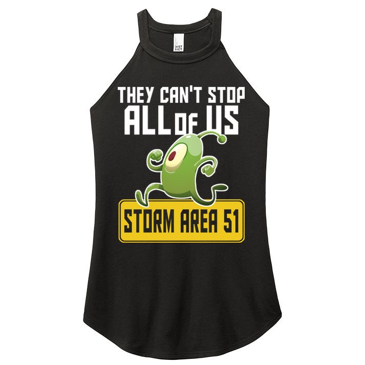 They Can't Stop Us All Storm Area 51 Alien Running Women's Perfect Tri Rocker Tank