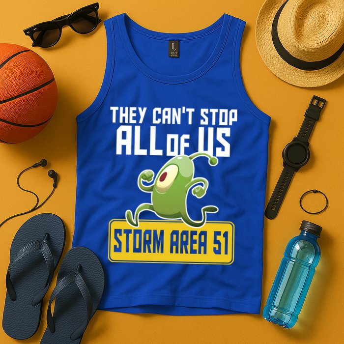 They Can't Stop Us All Storm Area 51 Alien Running Tank Top