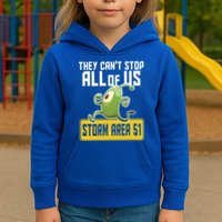 They Can't Stop Us All Storm Area 51 Alien Running Kids Hoodie