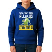 They Can't Stop Us All Storm Area 51 Alien Running Kids Hoodie
