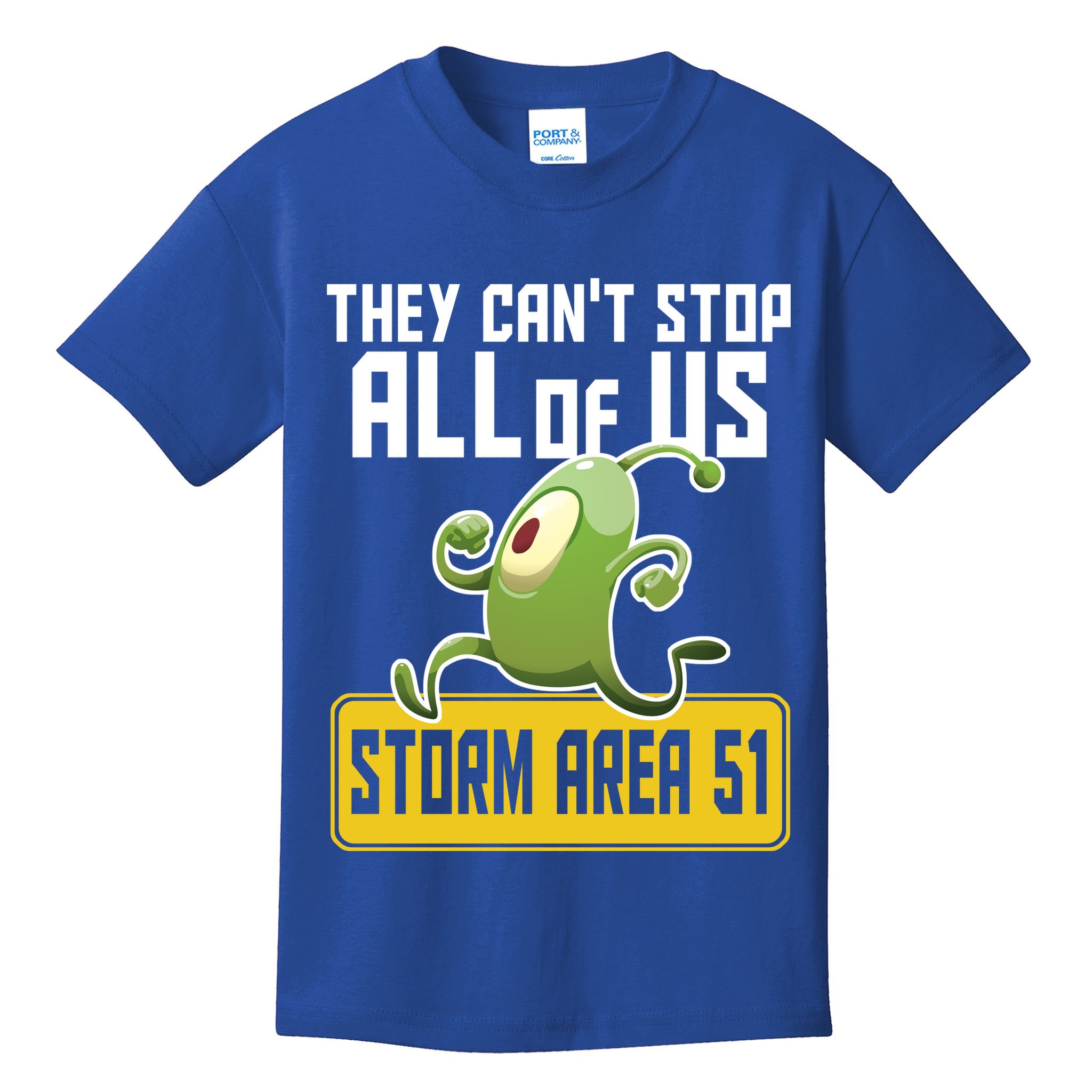 They Can't Stop Us All Storm Area 51 Alien Running Kids T-Shirt