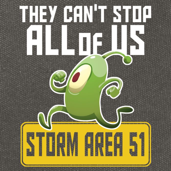 They Can't Stop Us All Storm Area 51 Alien Running Cotton Canvas Backpack