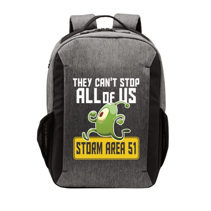 They Can't Stop Us All Storm Area 51 Alien Running Vector Backpack