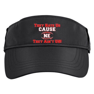 They Hate Us Cause They Aint Us NE New England Football Adult Drive Performance Visor