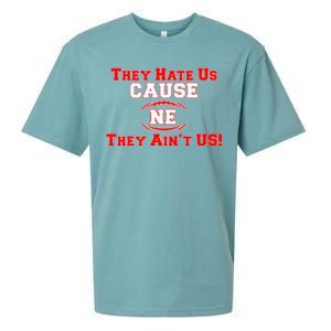 They Hate Us Cause They Aint Us NE New England Football Sueded Cloud Jersey T-Shirt