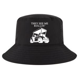 They See Me Rollin Funny Golf Cart Cool Comfort Performance Bucket Hat