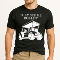 They See Me Rollin Funny Golf Cart Cooling Performance Crew T-Shirt