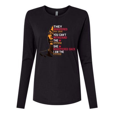 They Whispered I Am The Storm Inspiring Quote Womens Cotton Relaxed Long Sleeve T-Shirt