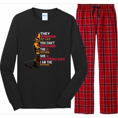 They Whispered I Am The Storm Inspiring Quote Long Sleeve Pajama Set