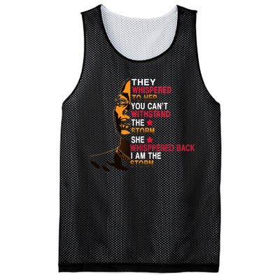 They Whispered I Am The Storm Inspiring Quote Mesh Reversible Basketball Jersey Tank