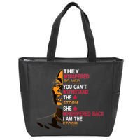 They Whispered I Am The Storm Inspiring Quote Zip Tote Bag