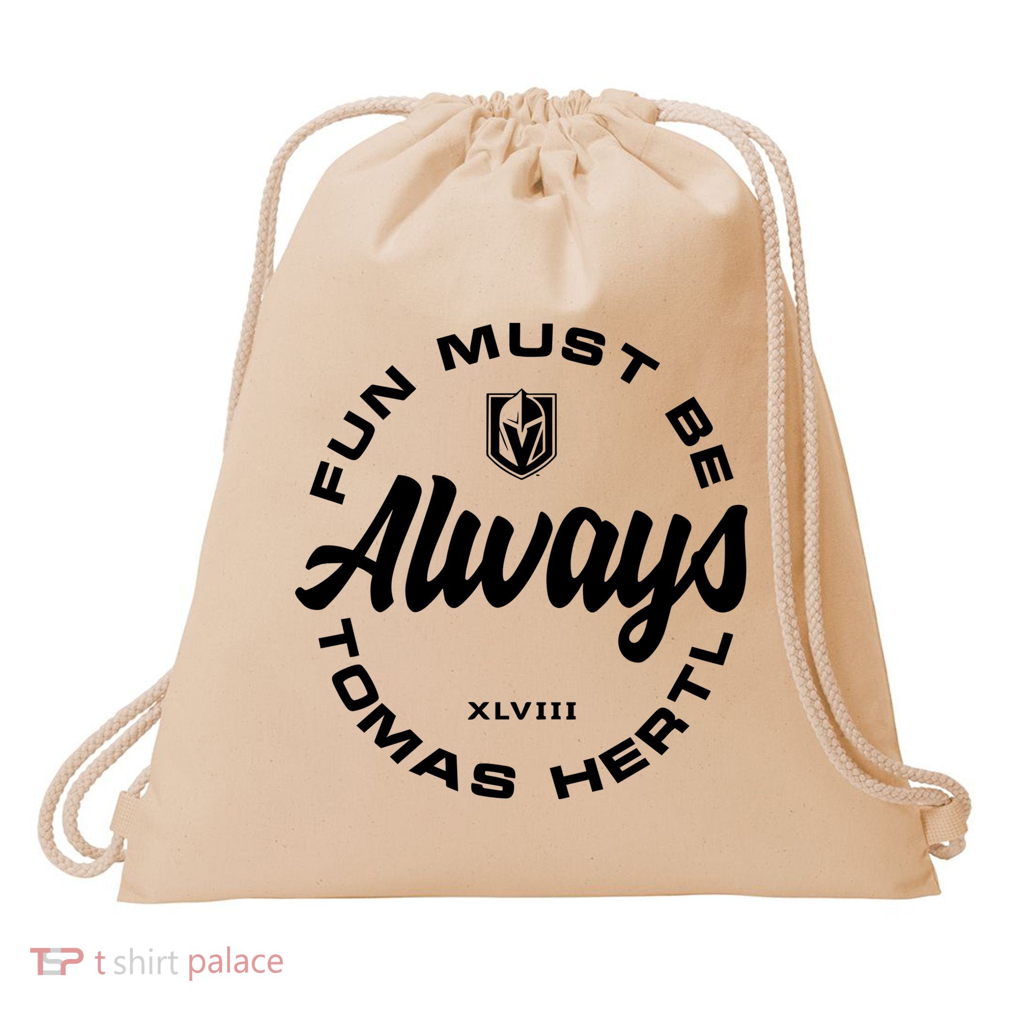 Tomas Hertl Fun Must Be Always Drawstring Bag