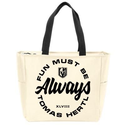 Tomas Hertl Fun Must Be Always Zip Tote Bag
