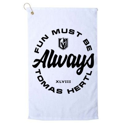 Tomas Hertl Fun Must Be Always Golf Towel