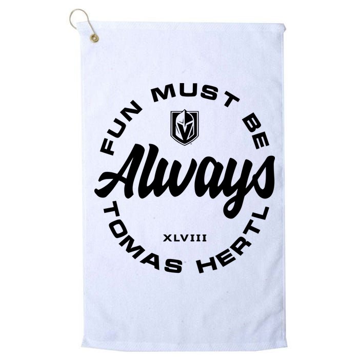 Tomas Hertl Fun Must Be Always Golf Towel