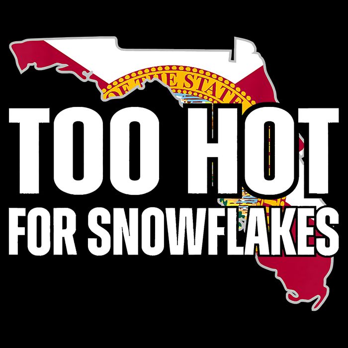 Too Hot For Snowflakes Florida Flag Map State Funny Saying Sustainable Bucket Hat