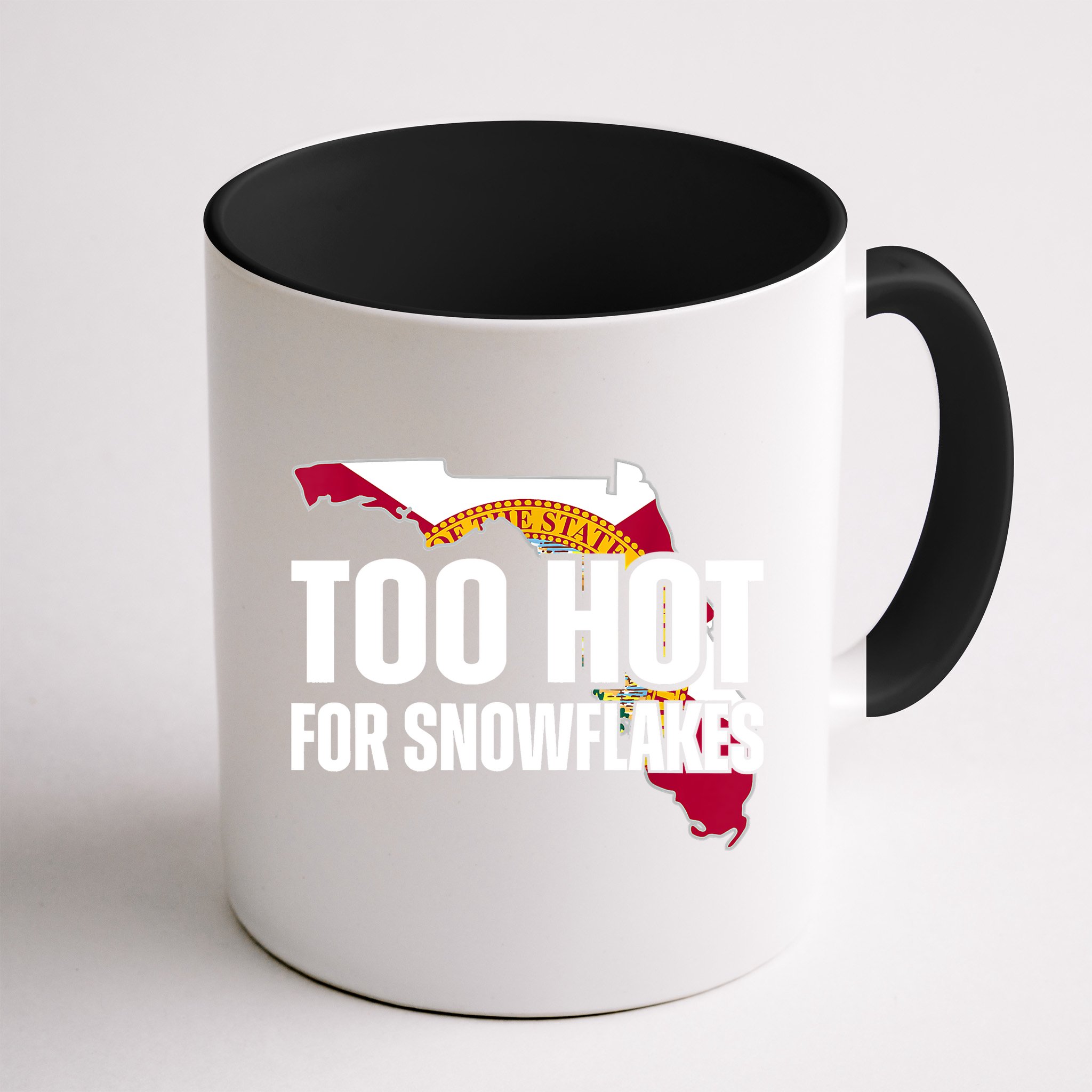 Too Hot For Snowflakes Florida Flag Map State Funny Saying Mug